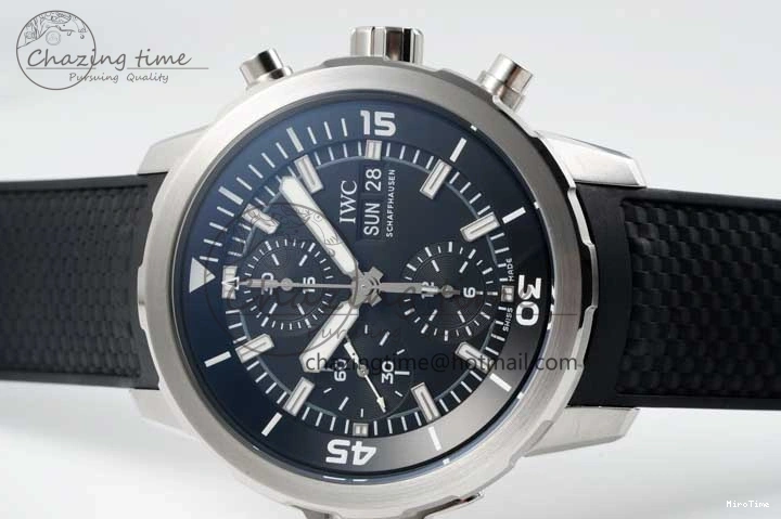 MIROTIME 0425 Aquatimer Chrono SS RSF 1:1 Best Edition Black Dial on Black Rubber Strap A EyeCatching 7073